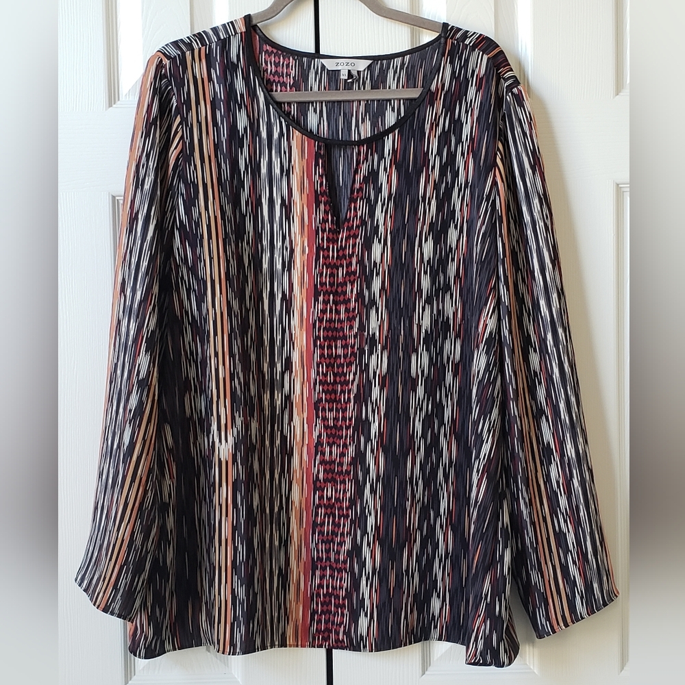 💥ZOZO XL Abstract Blouse | Long Sleeve Pullover Top
